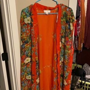 Floral swim coverup.